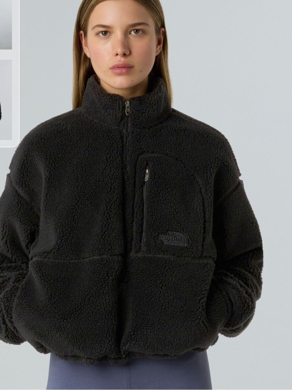 The North Face Black Teddy Extreme Pile Fleece Half-Zip Jacket Medium
